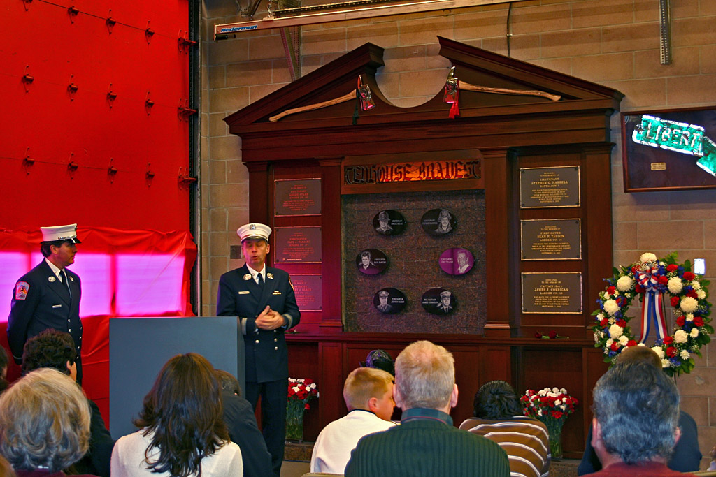 Ten House Bravest Memorial Dedication November 19, 2005. Photo by Leesa