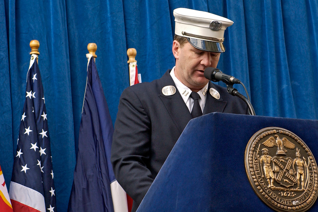 FDNY Memorial Wall Dedication 6/10/2006.  Photo by FF Christopher Landano of the FDNY Photo Unit. © 2006