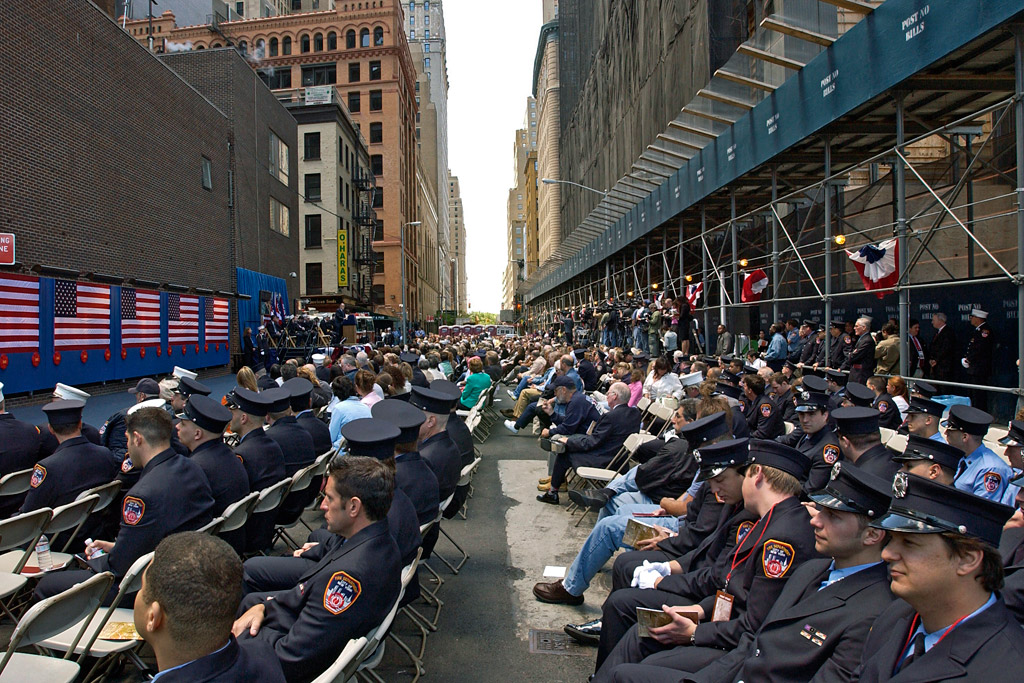 FDNY Memorial Wall Dedication 6/10/2006.  Photo by FF Christopher Landano of the FDNY Photo Unit. © 2006