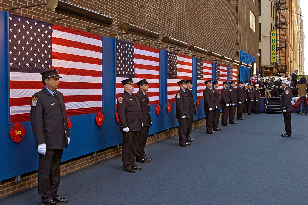 FDNY Memorial Wall Dedication 6/10/2006.  Photo by FF Christopher Landano of the FDNY Photo Unit. © 2006