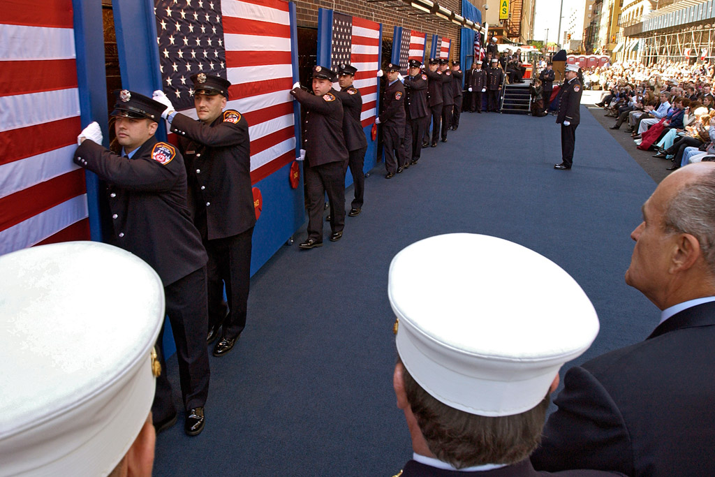 FDNY Memorial Wall Dedication 6/10/2006.  Photo by FF Christopher Landano of the FDNY Photo Unit. © 2006