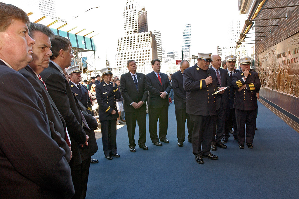 FDNY Memorial Wall Dedication 6/10/2006.  Photo by FF Christopher Landano of the FDNY Photo Unit. © 2006