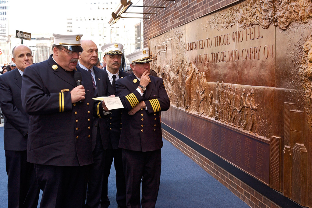 FDNY Memorial Wall Dedication 6/10/2006.  Photo by FF Christopher Landano of the FDNY Photo Unit. © 2006