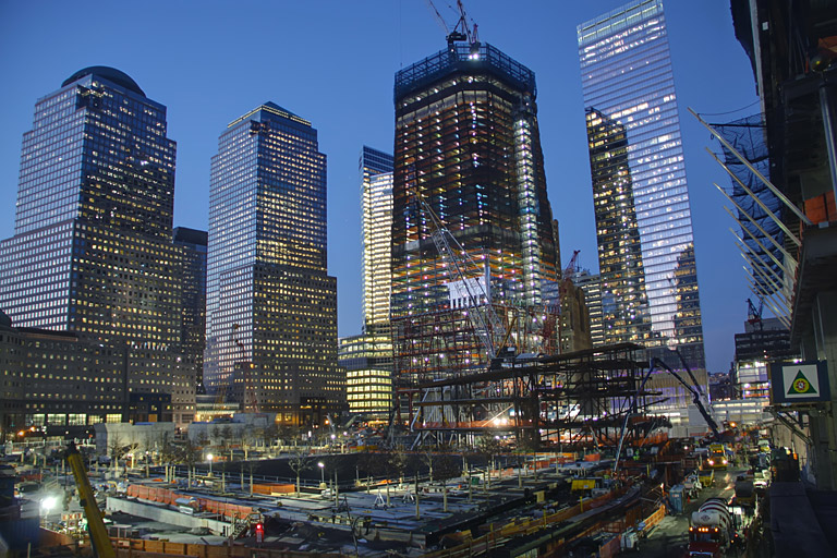 High Dynamic Range photo of WTC Site and Freedom Tower