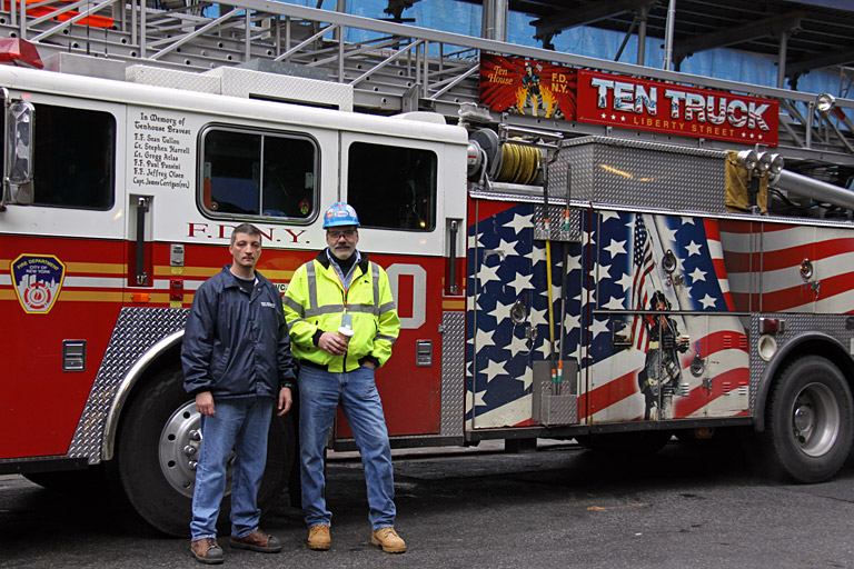 Our World Trade Center Site Friends, Mike and John
